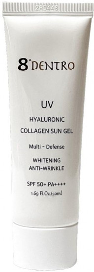 Охлаждающий солнцезащитный крем для лица SPF50+ PA++++ «8Dentro Uv Hyaluronic Collagen Sun Gel»