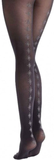Колготки со швом из блестящих снежинок «Backseam Star Tights»