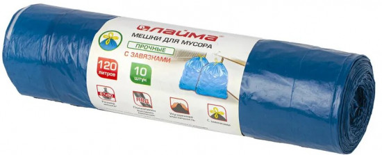 Мешки для мусора с завязками прочные