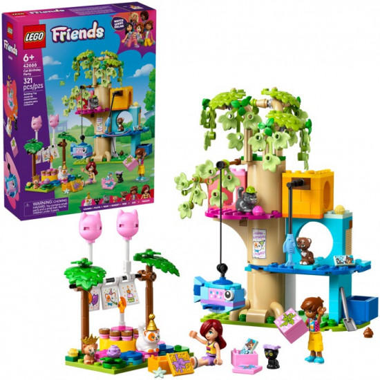 Конструктор LEGO® 42666 Кошачий день рождения и домик на дереве