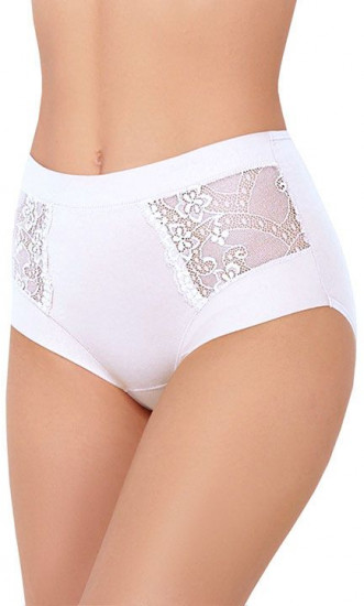 Высокие трусики Charm Cotton с кружевными вставками
