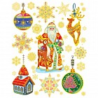 Украшение новогоднее оконное "Дед Мороз" (34329)