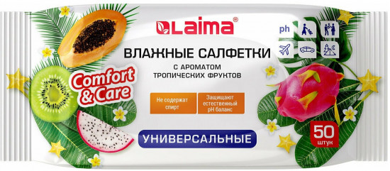 Салфетки влажные с ароматом тропических фруктов