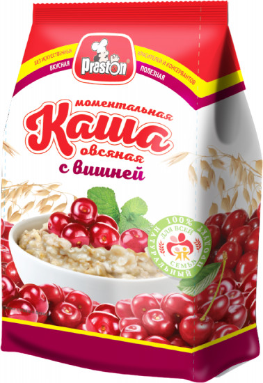 Каша овсяная с вишней