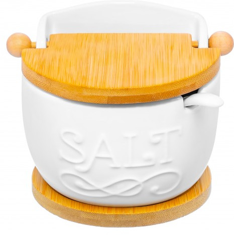 Банка для соли с ложкой на подставке «Salt»