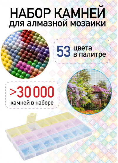 Комплект камней для мозаики алмазной с органайзером