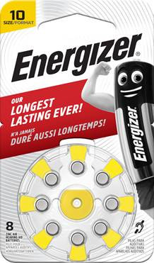 Батарейка Energizer HA10 Z.Air TFT для слуховых аппаратов 8 шт