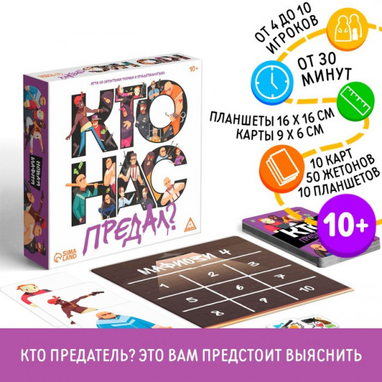 Настольная игра со скрытыми ролями и предательством «Кто нас предал?»
