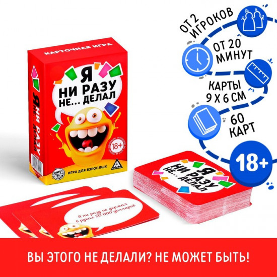 Настольная алкогольная игра «Я ни разу не… делал»