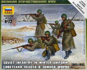 Сборная модель Советская пехота в зимней форме
