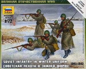 Сборная модель "Советская пехота в зимней форме 1941-1942"