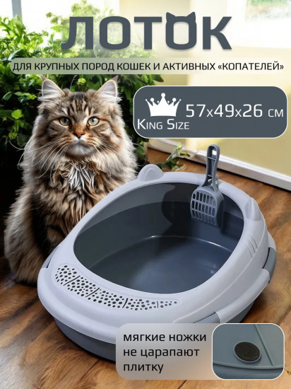 Лоток для кошек с совком