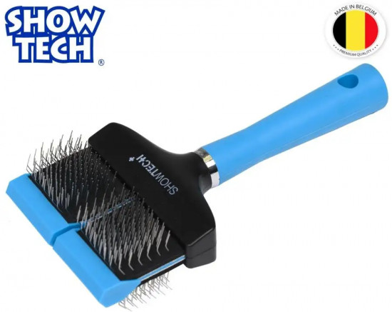 Пуходерка для собак и кошек двойная двухсторонняя жесткая «Flex Groom Professional»