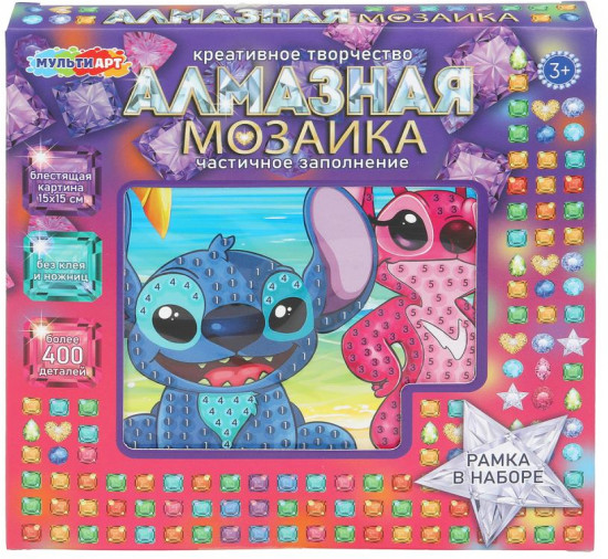 Алмазная мозайка «Стич»
