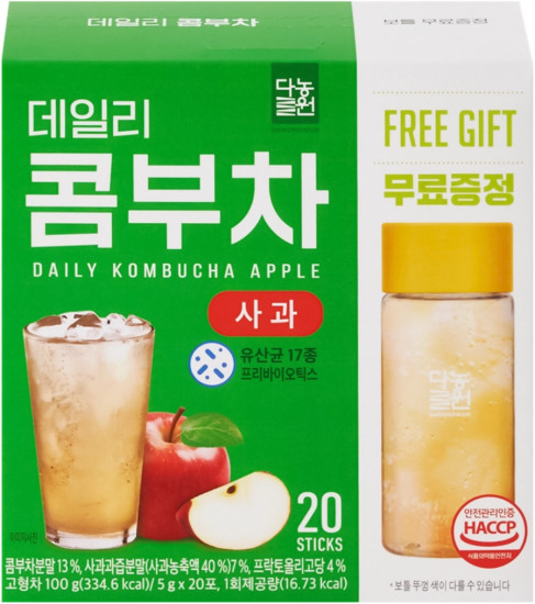 Освежающий напиток со вкусом яблока «Daily Kombucha Apple»