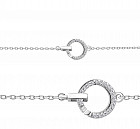 Браслет на ногу из серебра с фианитами