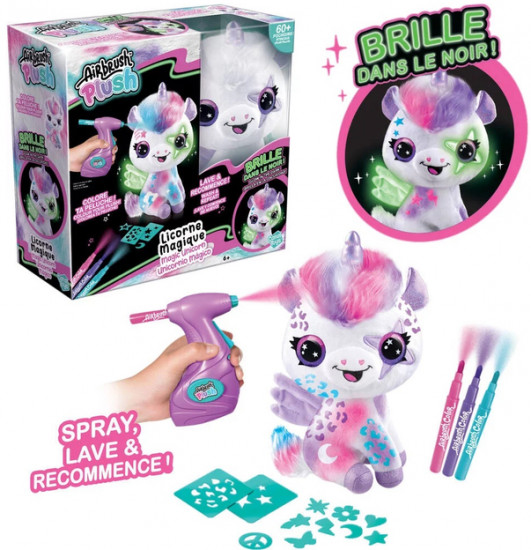 Мягкая игрушка с аэрографом «Светящийся в темноте единорог. Unicorn Glow in the dark»