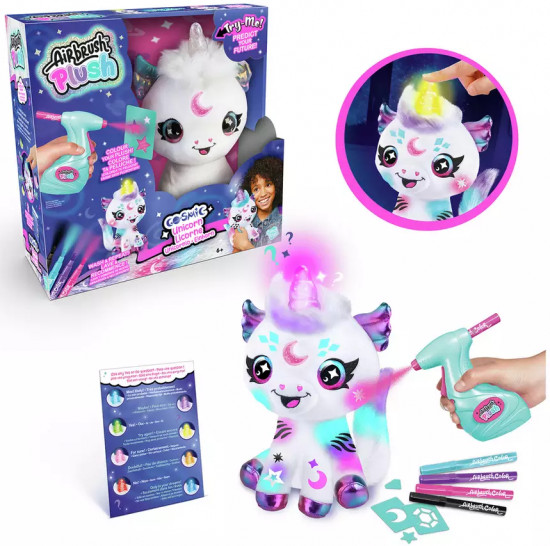 Мягкая игрушка с аэрографом «Космический единорог. Cosmic Unicorn»