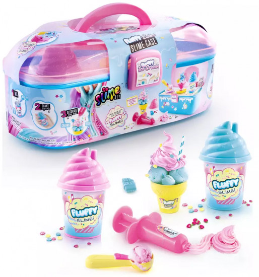 Игровой набор для создания слайма в кейсе «Fluffy Slime Case»
