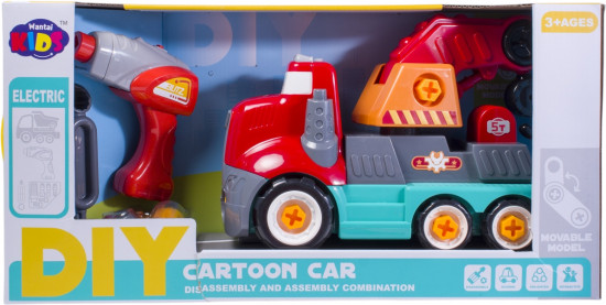 Грузовик-конструктор с дрелью «Diy Cartoon Car  WT889-I»
