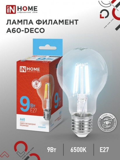Лампа светодиодная LED-A60-deco