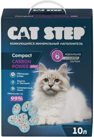 Наполнитель для кошачьего туалета комкующийся минеральный «Carbon Power Plus»