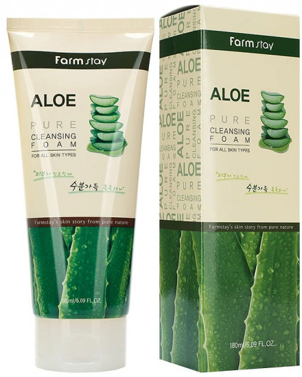 Пенка для лица с экстрактом алоэ очищающая «Aloe Pure Cleansing Foam»