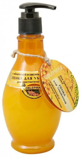 Пенка для умывания для чувствительной кожи с облепихой и овсяным молочком
