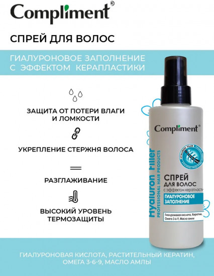 Спрей для волос «Hyaluron Filler. Гиалуроновое заполнение»