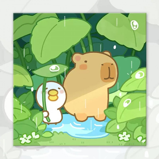 Мозаика алмазная «Capybara in the forest»