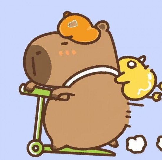 Мозаика алмазная «Capybara on a scooter»