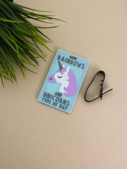 Бирка для багажа «Unicorn rainbows»