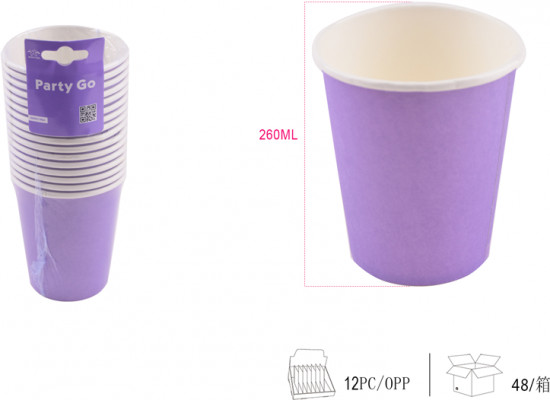 Набор бумажных стаканов «Party purple»