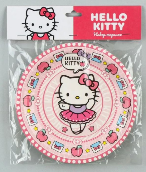 Набор бумажных тарелок «Hello Kitty»