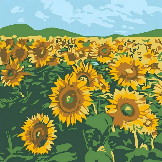 Картина по номерам «Bright sunflowers»