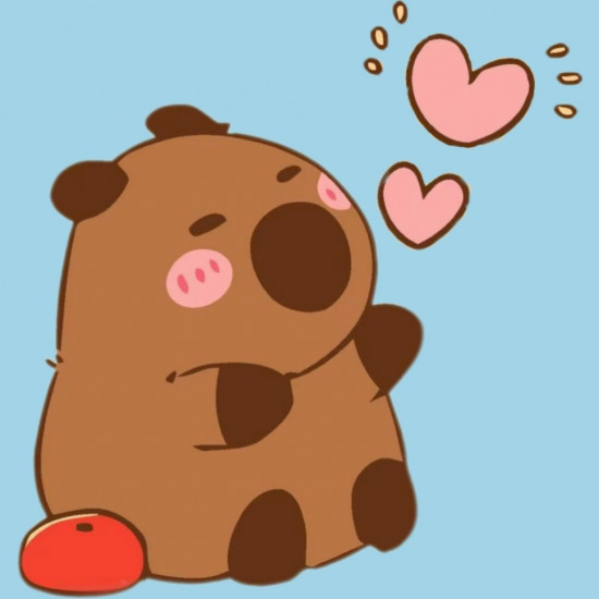 Картина по номерам «Capybara in love»
