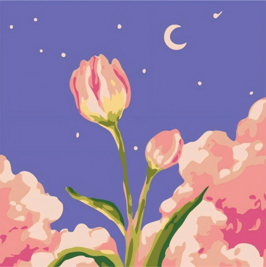 Картина по номерам «Flower in the night»