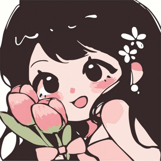 Картина по номерам «Girl with flowers»