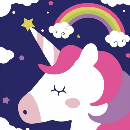 Картина по номерам «Rainbow unicorn»