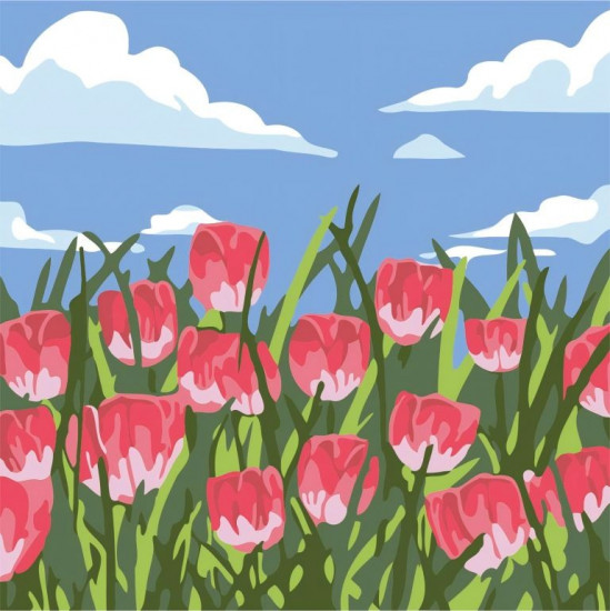 Картина по номерам «Tulip field»