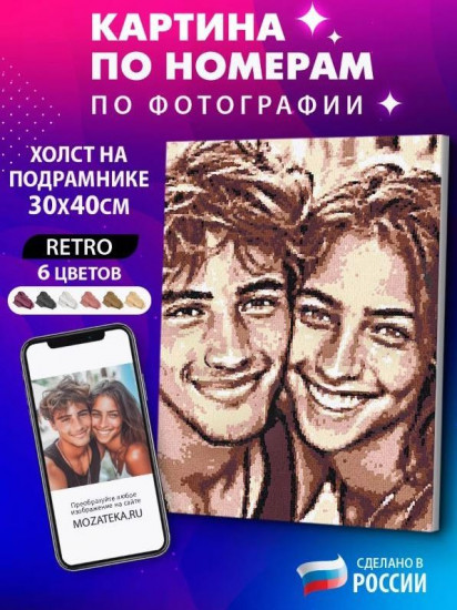 Картина по номерам по фото «Retro»
