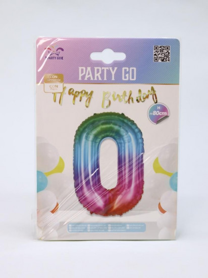 Шар фольгированный «Multicolour numbers»