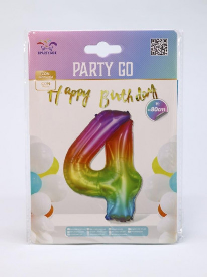 Шар фольгированный «Multicolour numbers»