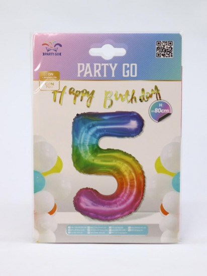 Шар фольгированный «Multicolour numbers»