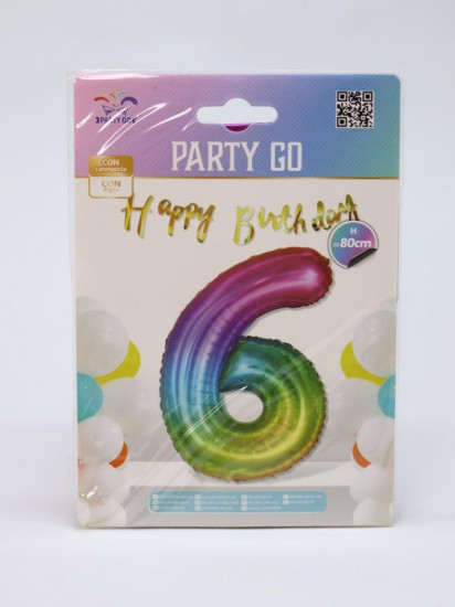 Шар фольгированный «Multicolour numbers»