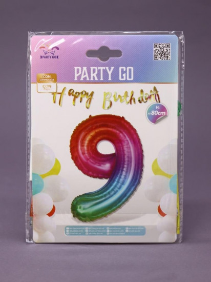 Шар фольгированный «Multicolour numbers»