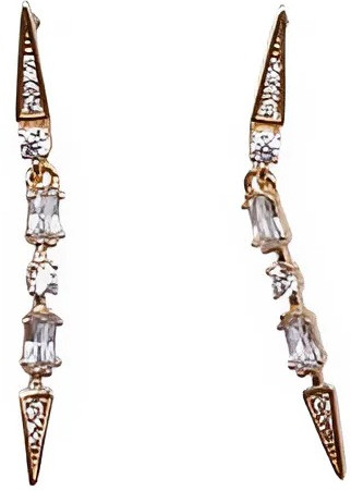 Серьги с кристаллом женские