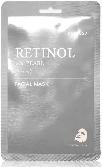 Маска для лица тканевая укрепляющая «Ретинол и экстракт жемчуга. Retinol with Pearl Firming Facial Mask»