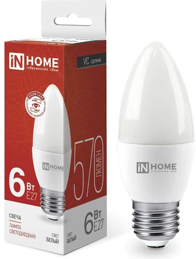 Лампа светодиодная LED-СВЕЧА-VC