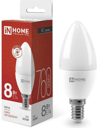 Лампа светодиодная LED-СВЕЧА-VC